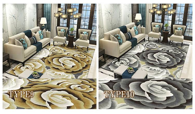 インテリアに馴染みやすく、アートのように床面に華を添えるカーペット