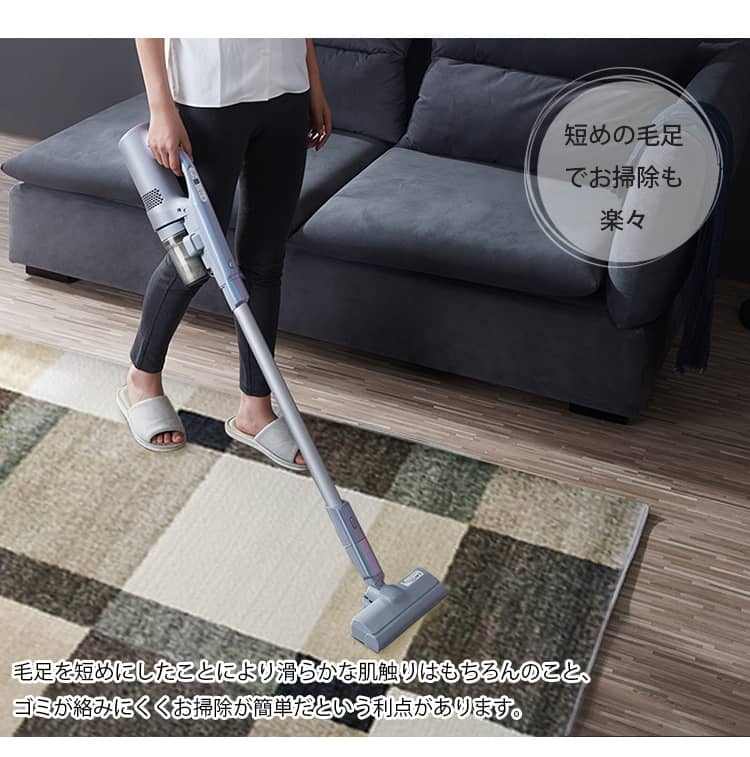 短めの毛足でお掃除楽々