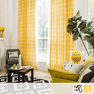 北欧テイストのドレープカーテン