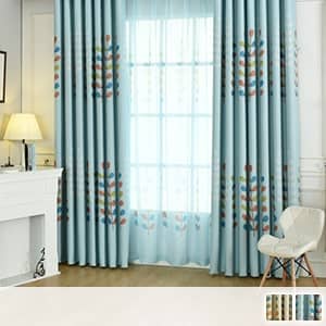 リーフ柄遮光カーテン,ドレープカーテン