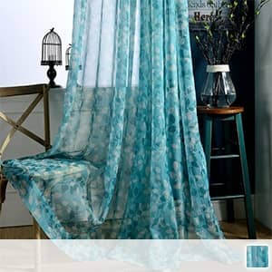 ハワイアンスタイルのレースカーテン