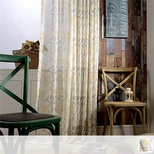 洋風花柄レースカーテン