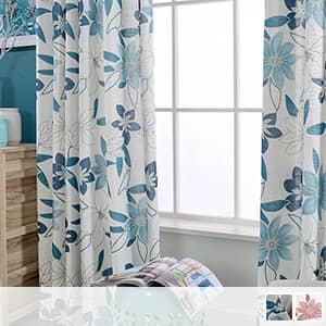 花柄ドレープカーテン