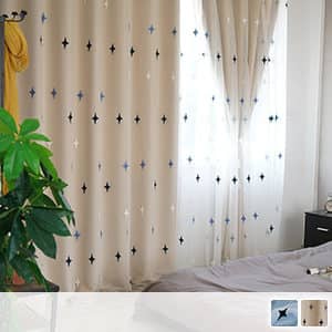 ドレープとレース一体型カーテン