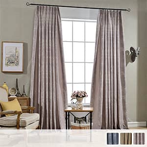 ジャガード織のドレープカーテン