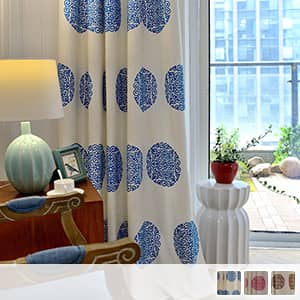 中国風の刺繍ドレープカーテン