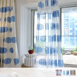 中国風の刺繍レースカーテン