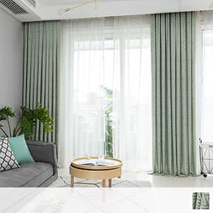 抽象的な幾何学模様ドレープカーテン