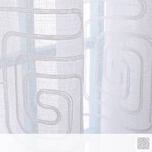 和風な雲紋刺繍のレースカーテン