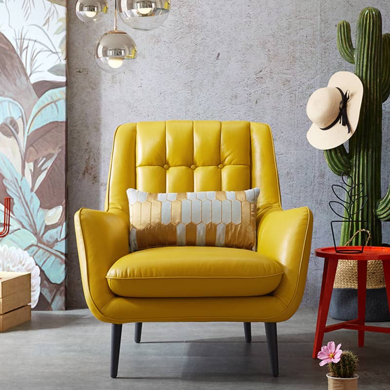 おしゃれなレザーソファ