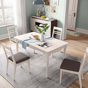 ホワイトダイニングテーブル&チェアセット