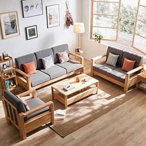 ナチュラル風合いのソファ