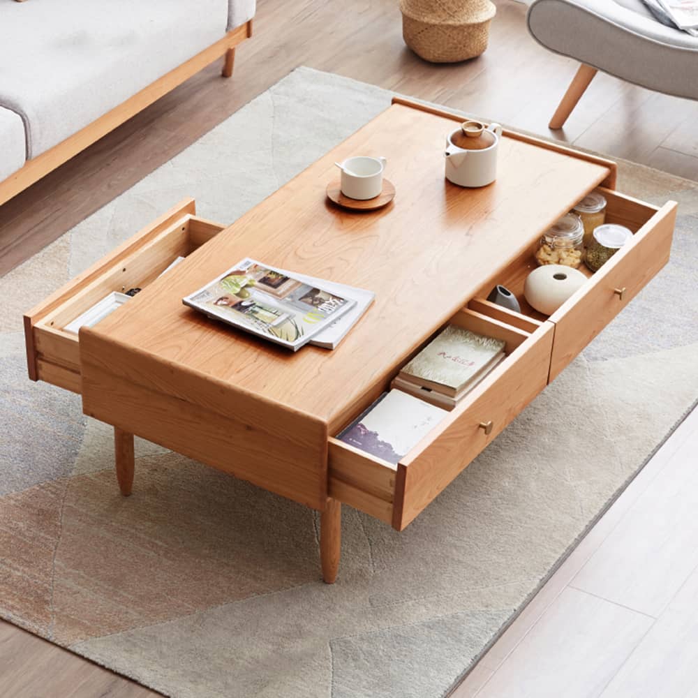 温もりの質感のセンターテーブル