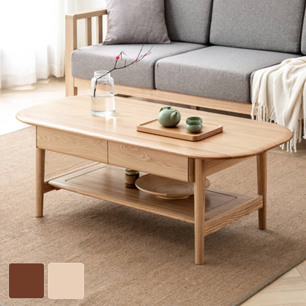 二重収納付きのローテーブル
