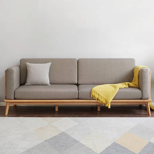 高品質な北欧風のファブリックソファ