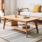 シンプルで使いやすい木製センターテーブル