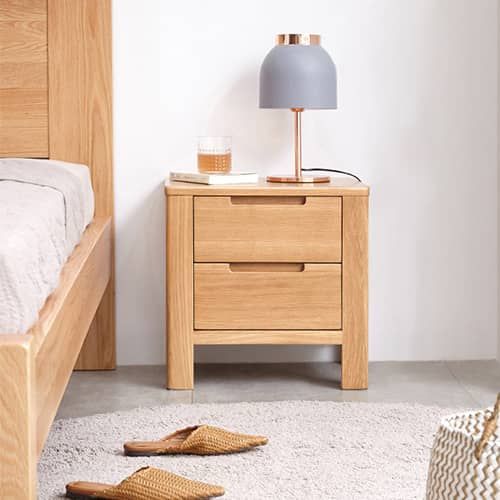 おしゃれに見せて、すっきり収納、多機能ナイトテーブル