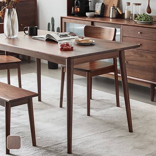 ブラックウォルナット100%使用の高級ダイニングテーブル