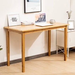 ナチュラルな竹集成材ワークデスク