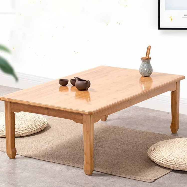 ナチュラルな竹集成材ローテーブル