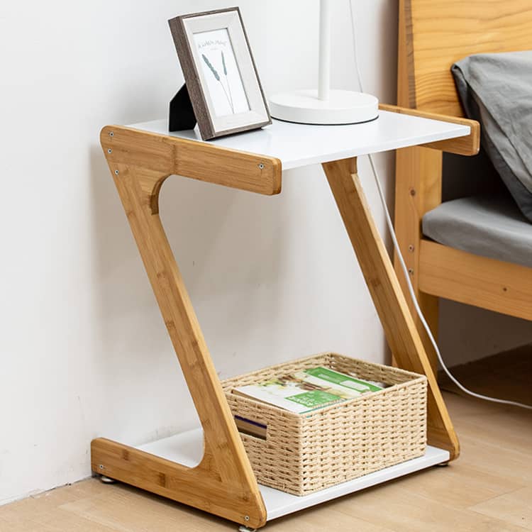 竹製 サイドテーブル ソファテーブル 楽々移動