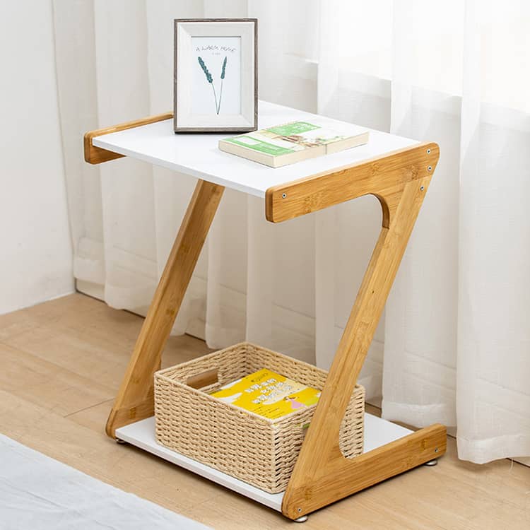 竹製 サイドテーブル ソファテーブル 楽々移動