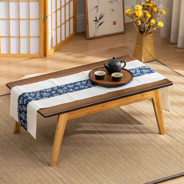竹製 折りたたみ式ローテーブル ローテーブル 和風ティーテーブル