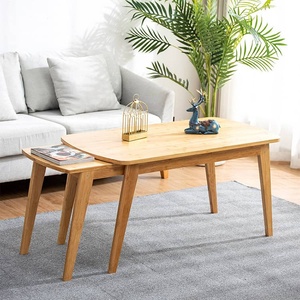 ナチュラルな竹集成材ローテーブル