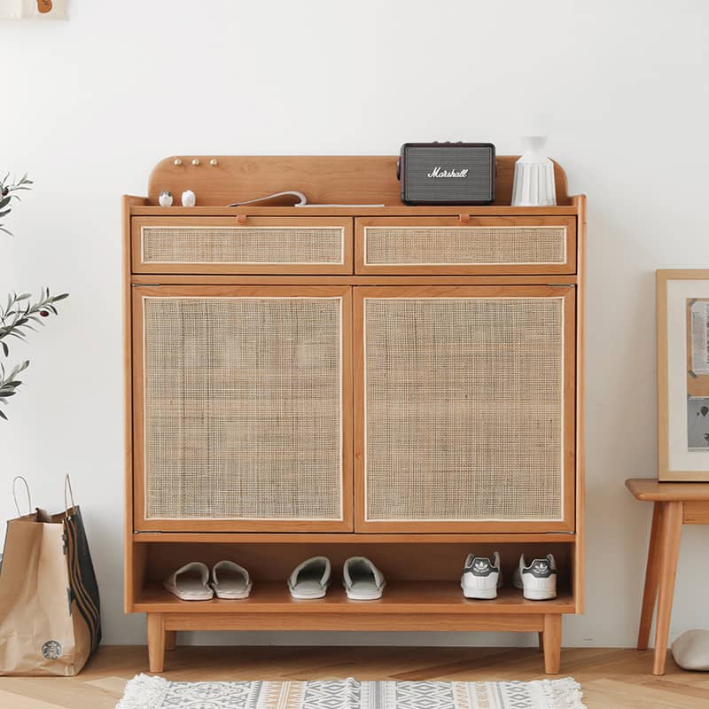 チェリー材シューズラック