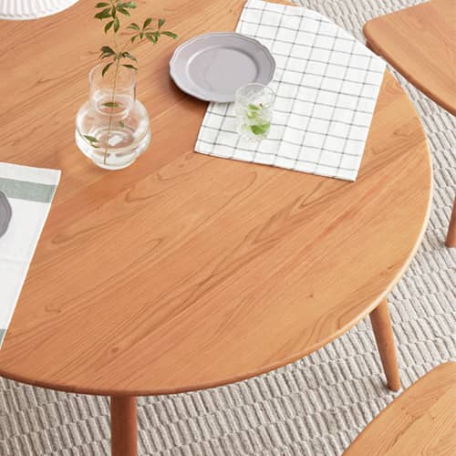 ダイニングテーブル ダイニングセット 円卓 チェリー材無垢材