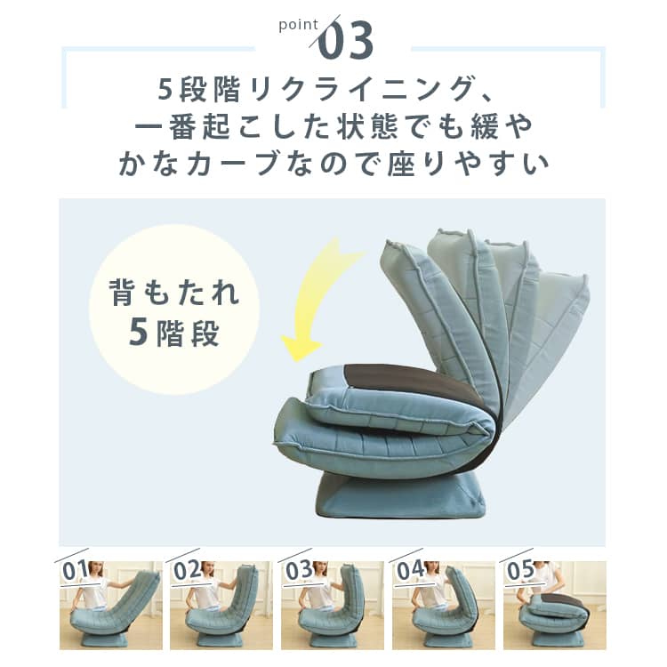 リクライニングソファ 1人掛け 五つのポジション角度調整