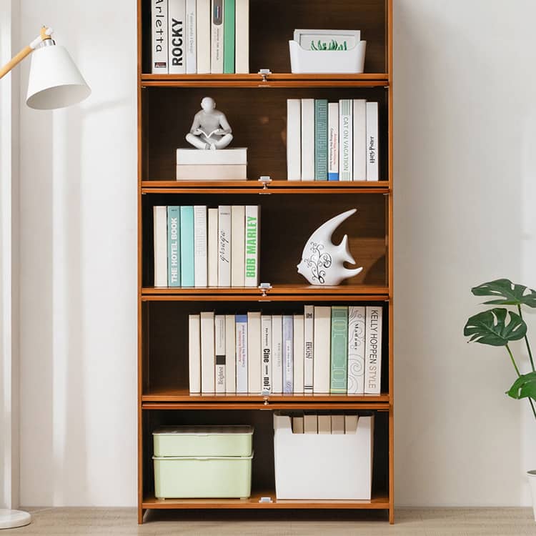 ナチュラルな竹集成材本棚