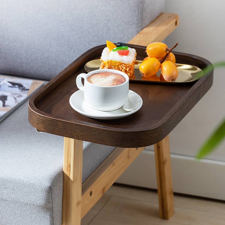 ナチュラルな竹集成材サイドテーブル