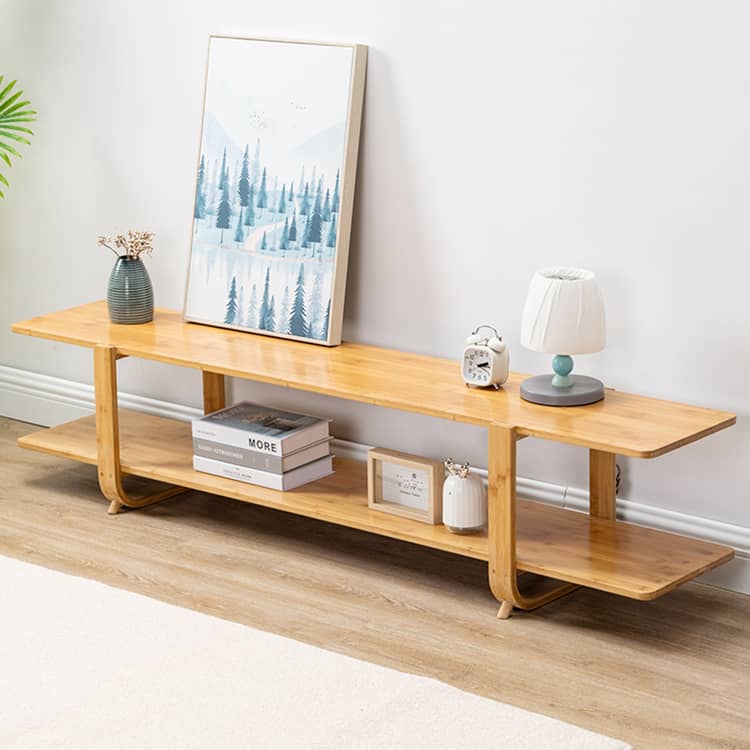 ナチュラルな竹集成材ローボード