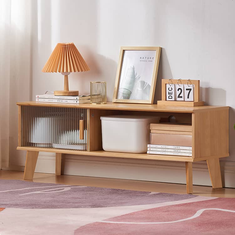 ナチュラルな竹集成材ローボード