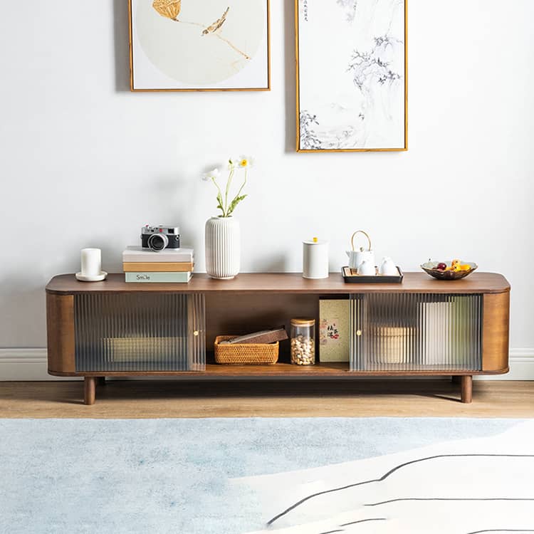 ナチュラルな竹集成材ローボード