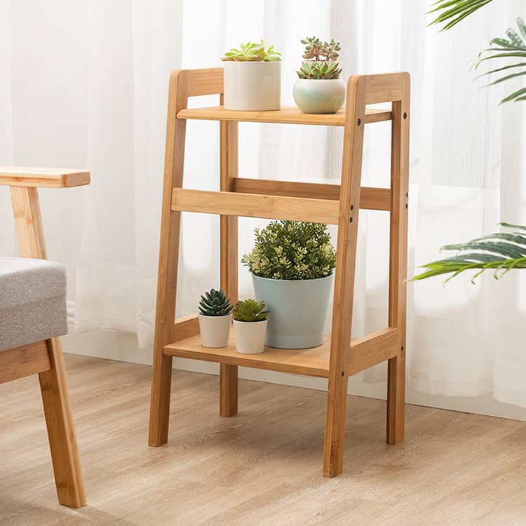 本棚 収納 ラック竹制 収納充実 ,面取り加工 おしゃれ