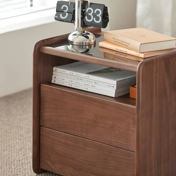 ナイトテーブル サイドテーブル 引き出し2杯 2カラー選択