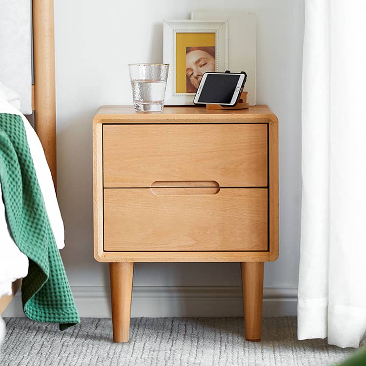 ベッド周りをキレイに整理整頓できるナイトテーブル,無垢材100%