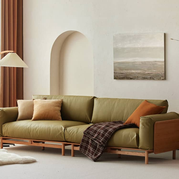 ソファー ソファ おしゃれ 1人-4人掛け クッションソファ チェリー材