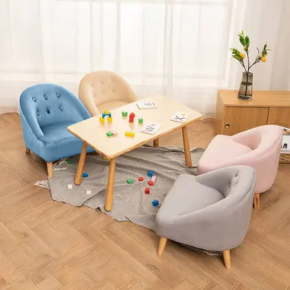 高反発ウレタン充填ふわふわ触感の子供ソファ