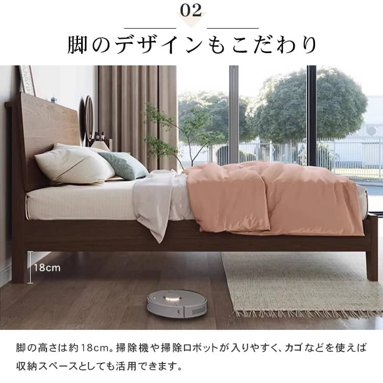 ハイバック 欧風家具 長 ベッドクイーン（アメリカンサイズ）