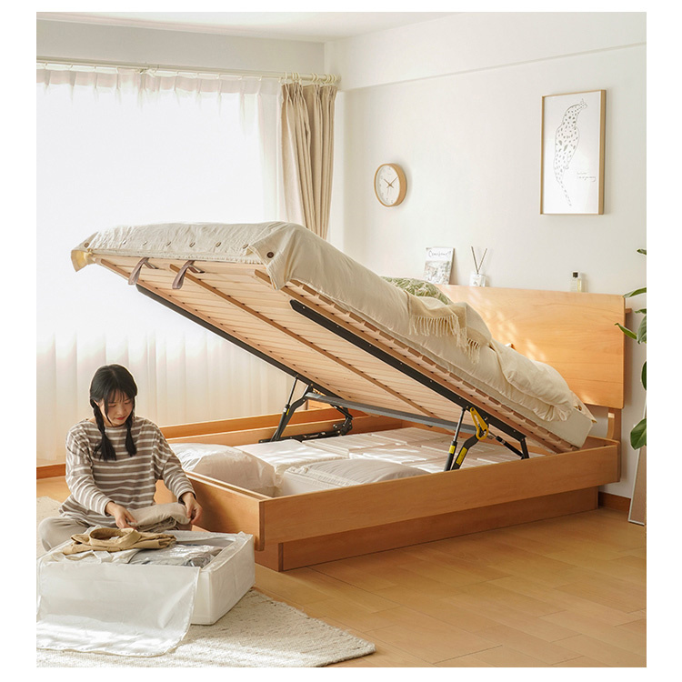 天然木無垢材 98cmのベッド - 家具
