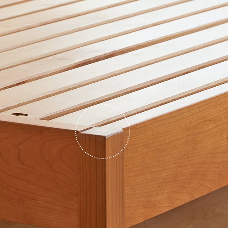 クイーンベッドフレーム 無垢材 ひのき ベッドフレーム 無垢材 チェリー材 クイーン キング 幅120cm