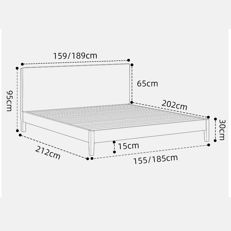 ベッドフレーム 無垢材 チェリー材 クイーン キング 幅120ｃｍ 150ｃｍ 180ｃｍ おしゃれ