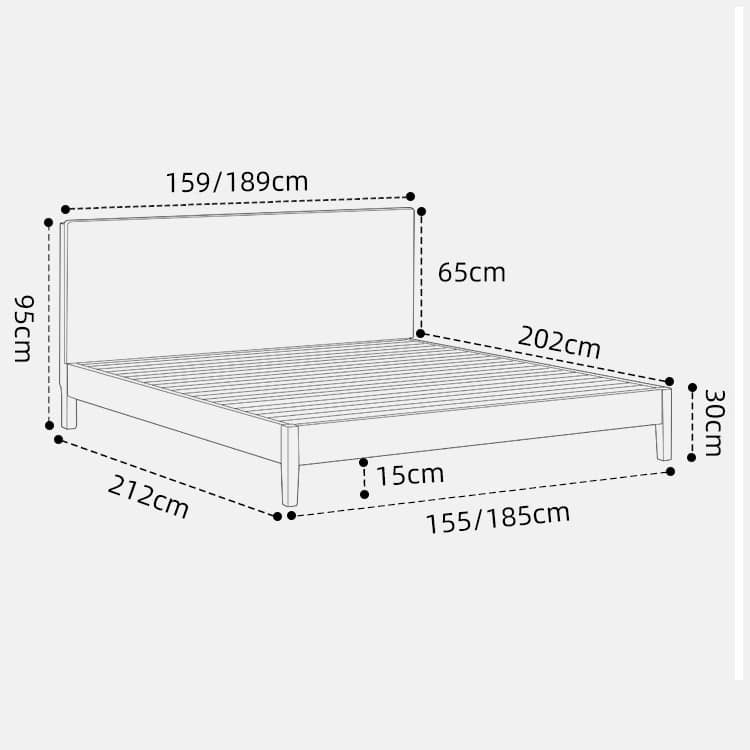 ベッドフレーム 無垢材 チェリー材 クイーン キング 幅120cm 150cm