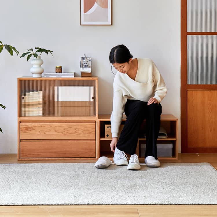 無垢材キャビネット チェスト タンス ガラス扉 組み合わせ可能 無垢材キャビネット チェスト タンス ガラス扉 組み合わせ可能