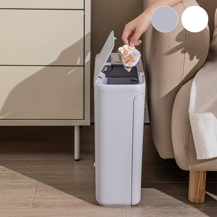 ゴミ箱 コンパクト おしゃれ スリム 蓋付き 壁掛け 選べる2カラー 小型 お風呂 台所