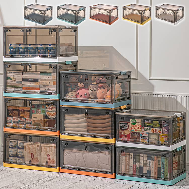 収納ボックス 収納ケース 5面開き ホワイト 小物 イエロー グリーン 小物 透明 衣類