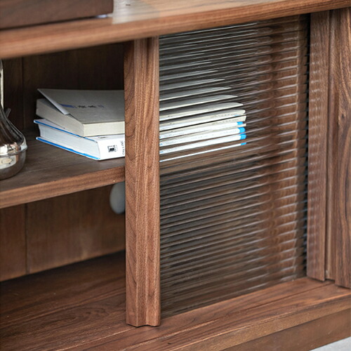 テレビ台 伸縮 ローボード ウォールナット材 TV台 天然木 テレビボード